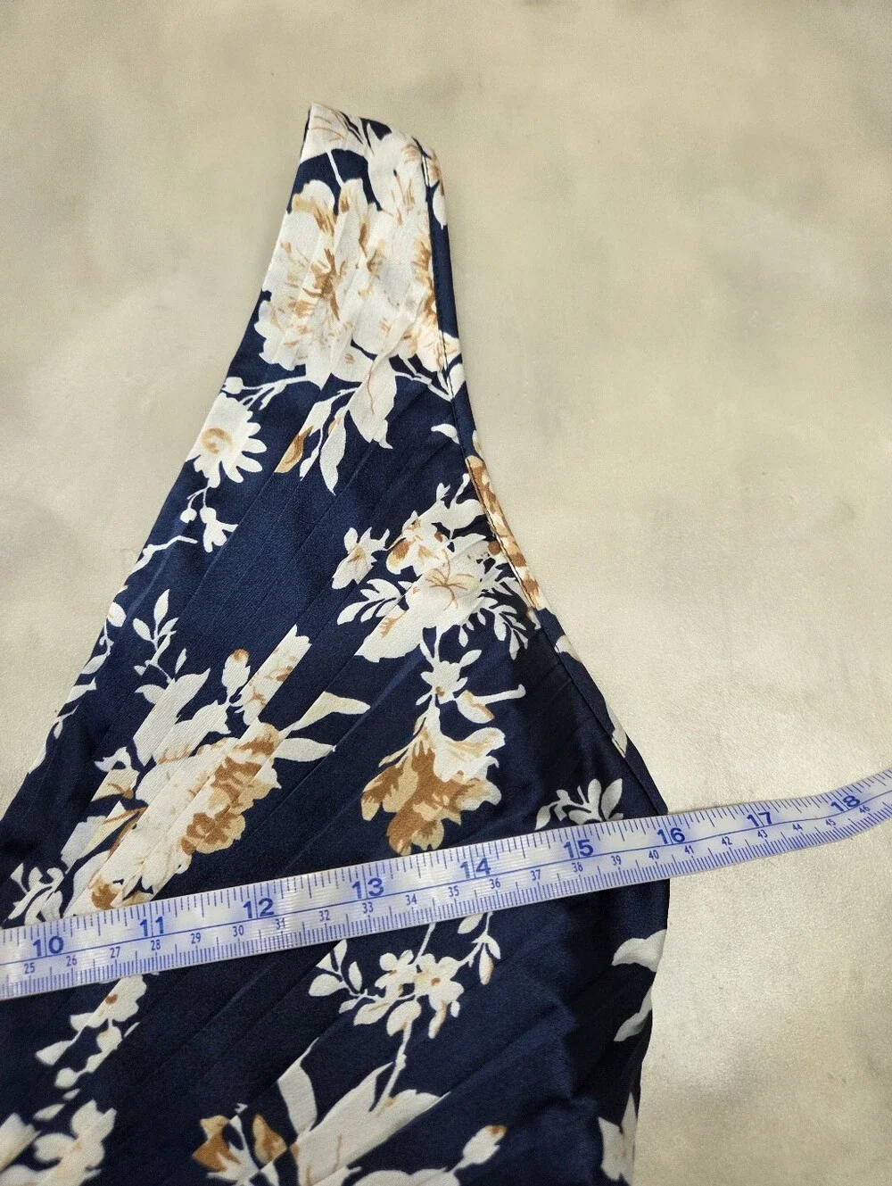 Abercrombie & Fitch Navy Floral Maxi Dress with Cream Floral Size ST